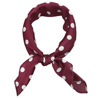 Women's Vintage Retro Polka Dots Square Scarves Kerchief