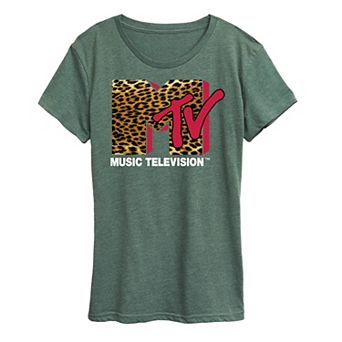 Women's MTV Leopard Logo Graphic Tee