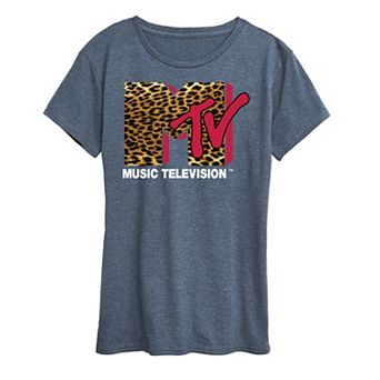 Women's MTV Leopard Logo Graphic Tee