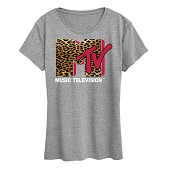 Women's MTV Leopard Logo Graphic Tee