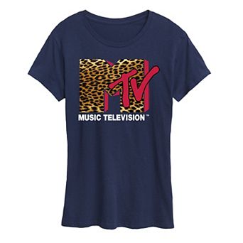 Women's MTV Leopard Logo Graphic Tee