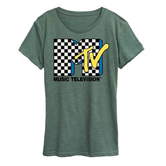 Women's MTV Checkered Logo Graphic Tee