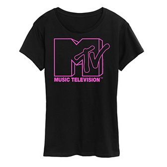 Women's MTV Pink Logo Graphic Tee