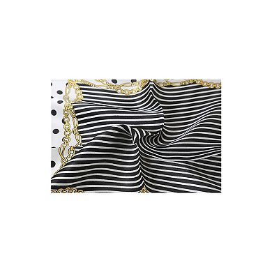 Women's Fashionable Floral Graphic Print Silk Square Scarf