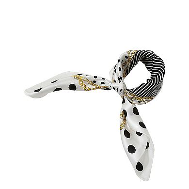 Women's Fashionable Floral Graphic Print Silk Square Scarf