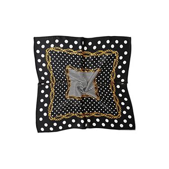 Women's Fashionable Floral Graphic Print Silk Square Scarf