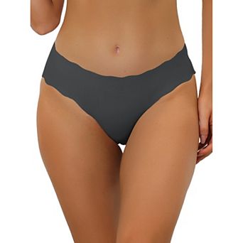 Women's No Show Stretchy Solid Color Underwear Brief