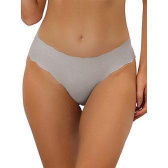 Women's No Show Stretchy Solid Color Underwear Brief