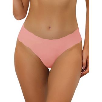 Women's No Show Stretchy Solid Color Underwear Brief