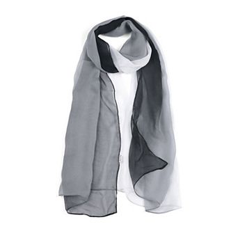Women's Long Chiffon Silky Gradient Color Wrap Scarf