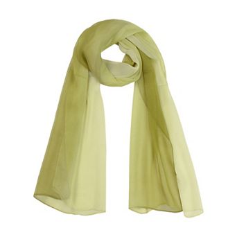 Women's Long Chiffon Silky Gradient Color Wrap Scarf