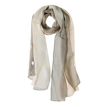 Women's Long Chiffon Silky Gradient Color Wrap Scarf