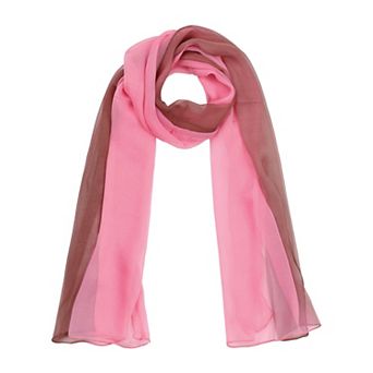 Women's Long Chiffon Silky Gradient Color Wrap Scarf