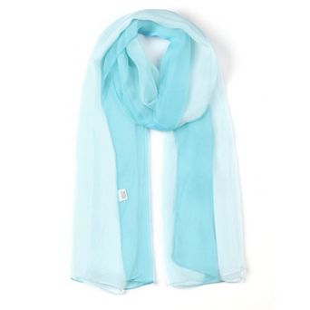 Women's Long Chiffon Silky Gradient Color Wrap Scarf