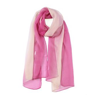 Women's Long Chiffon Silky Gradient Color Wrap Scarf