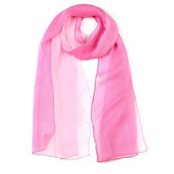 Women's Long Chiffon Silky Gradient Color Wrap Scarf