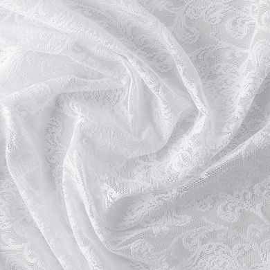 Woven Lace Rod Pocket W/header Panel Curtain