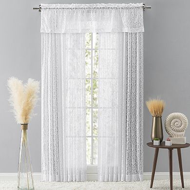 Woven Lace Rod Pocket w/Header Valance