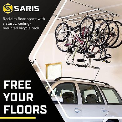 Saris Ceiling Bike Rack, Cycle Glide Home Bike Hanging System & Bike Storage - Black
