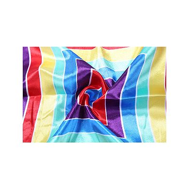 5Pcs Women Square Scarf Scarves Leopard Printed Striped Polka Dots Pattern Kerchief 50x50cm