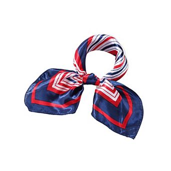 5 pc Women Square Scarf Scarves Leopard Printed Striped Polka Dots Pattern Kerchief 50x50cm