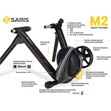 Saris M2 Smart Trainer, Electromagnetic Resistance Indoor Bike Trainer