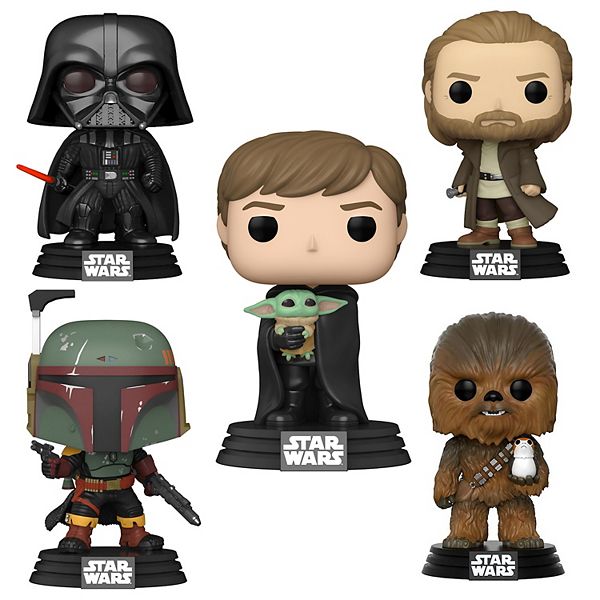 Funko Pop! Star Wars - 5pk Vader Obi-Wan Luke Boba Chewy - 480, 482 ...