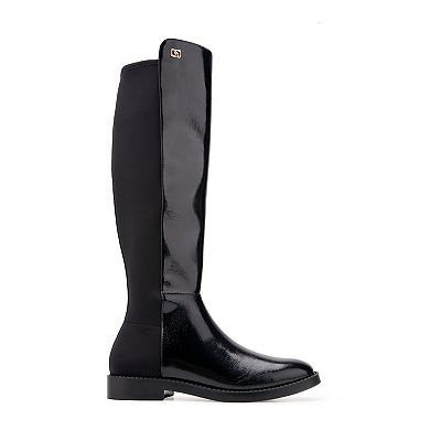 Aerosoles Trapani Women s Faux Patent Leather Riding Boots