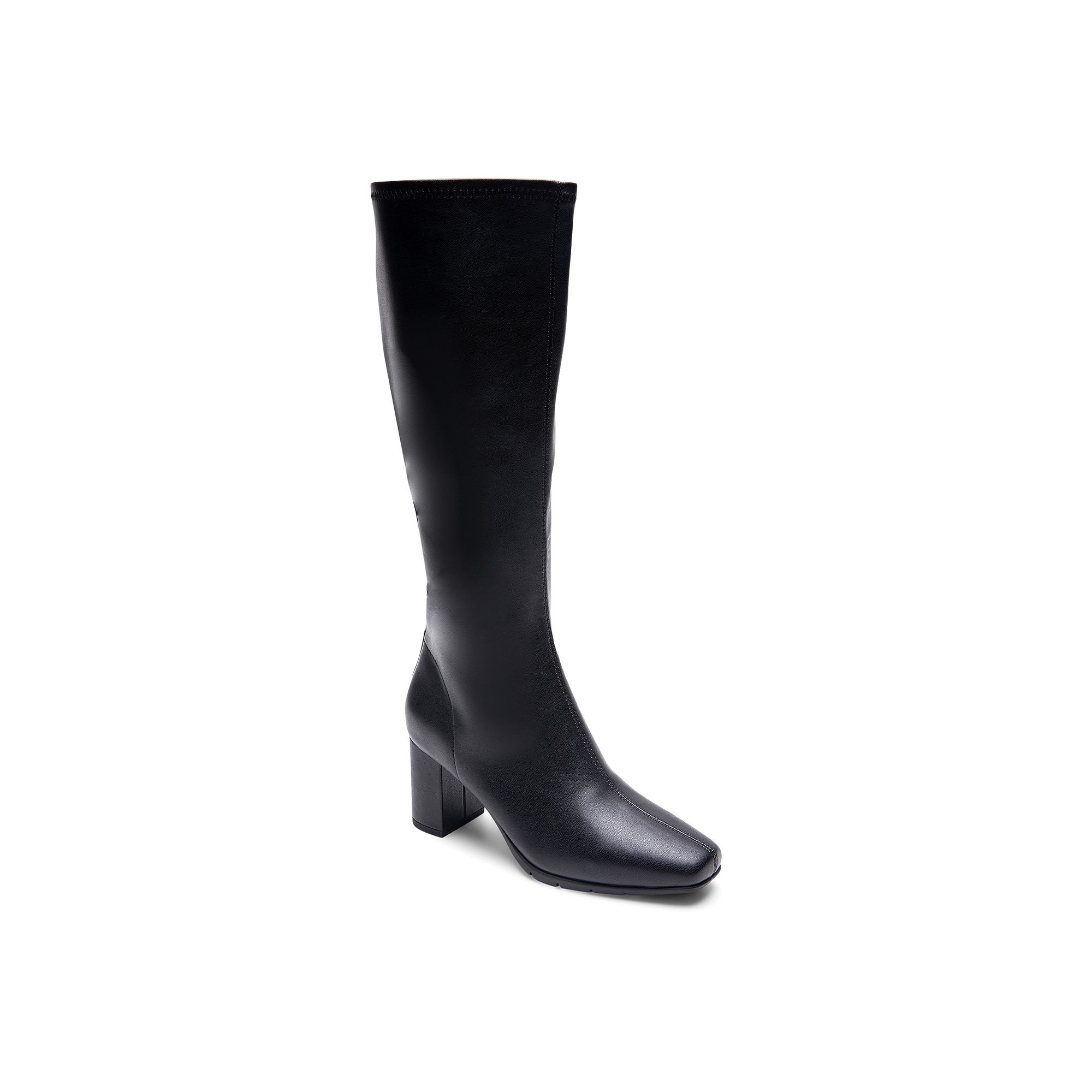 Aerosoles Micah Womens Faux-Leather Knee High Boots, Size: 7 XW, Black