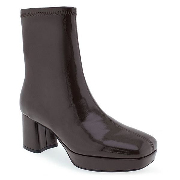 Aerosoles Sussex Women's Patent Faux Leather Ankle Boots - Java Patent Pu (5)