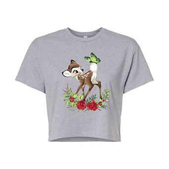 Disney's Bambi Women's Butterfly Cropped Tee