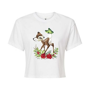 Disney's Bambi Women's Butterfly Cropped Tee