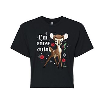 Disney's Bambi Women's I'm Snow Cute Cropped Tee