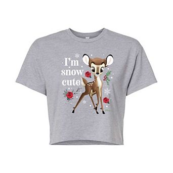 Disney's Bambi Women's I'm Snow Cute Cropped Tee