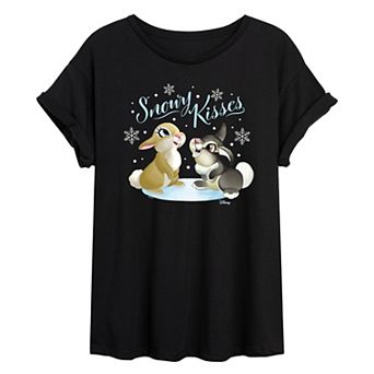 Disney's Bambi Juniors' Snowy Kisses Oversized Tee