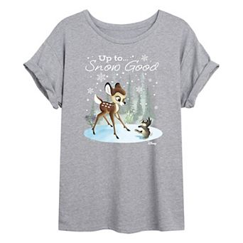 Disney's Bambi Juniors' Up To Snow Good Oversized Tee