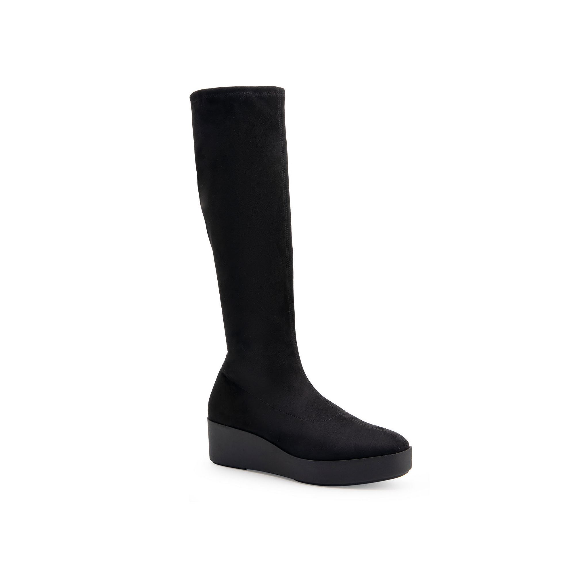 Aerosoles Cecina Womens Wedge Faux Suede Knee-High Boots, Size: 5, Black F