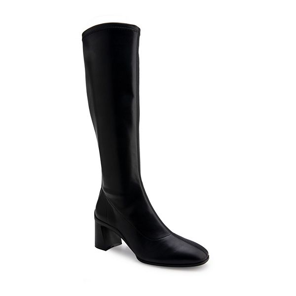 Aerosoles Centola Women's Boots - Black Stretch Faux Lea (9 WIDE)