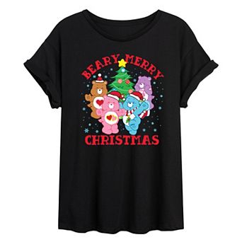Juniors' Care Bears Beary Merry Christmas Oversized Tee