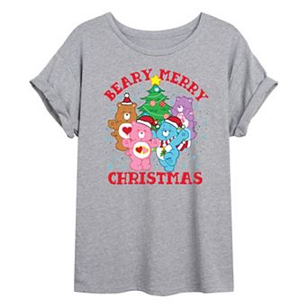 Juniors' Care Bears Beary Merry Christmas Oversized Tee