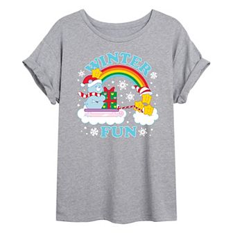 Juniors' Care Bears Winter Fun Oversized Tee