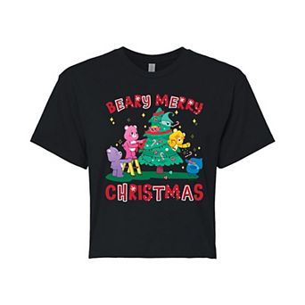 Juniors' Care Bears Unlock The Magic Beary Merry Cropped Tee
