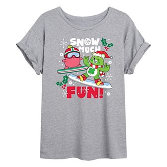 Juniors' Care Bears Unlock The Magic Snow Fun Oversized Tee