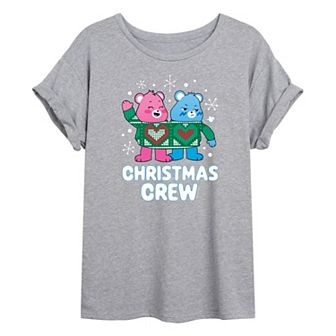 Juniors' Care Bears Unlock The Magic Christmas Oversized Tee