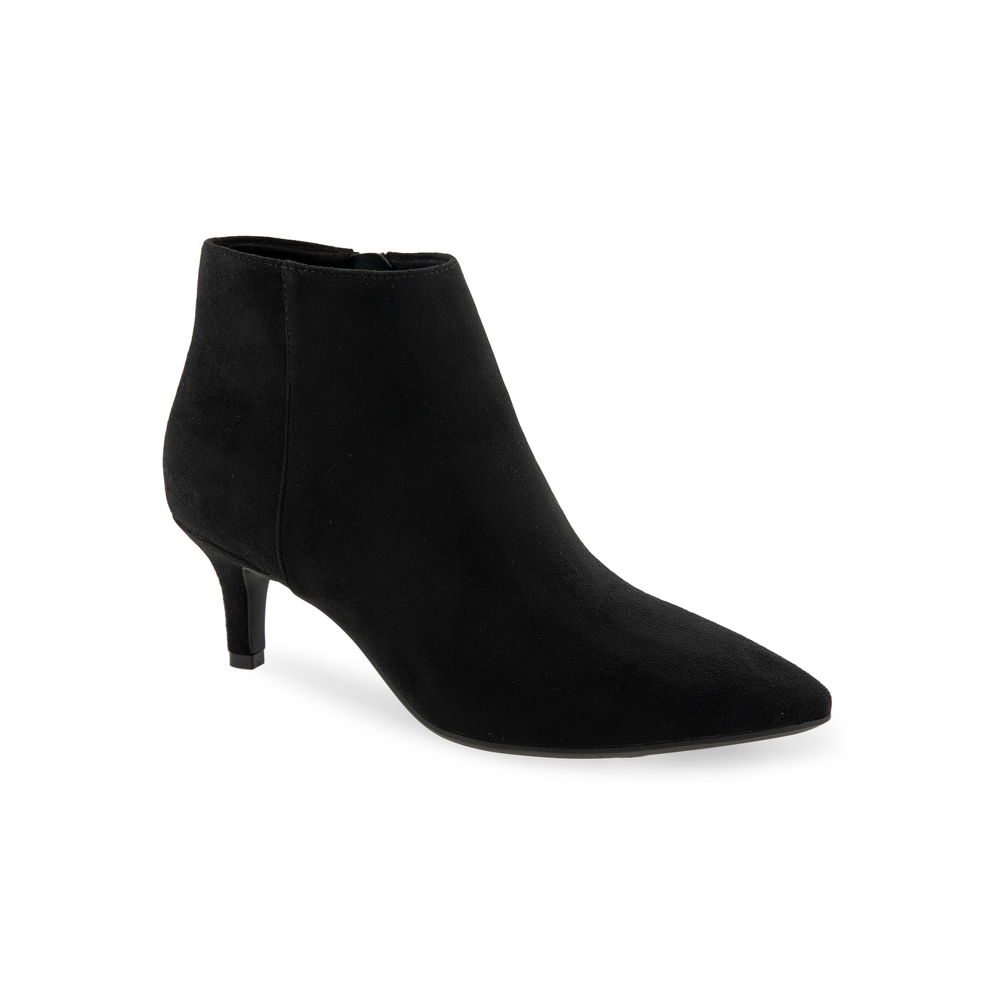 Aerosoles Edith Womens Ankle Boots, Size: 7.5 Wide, Black Faux Suede