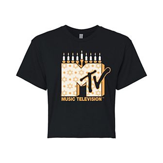 Juniors' MTV Hanukkah Cropped Tee