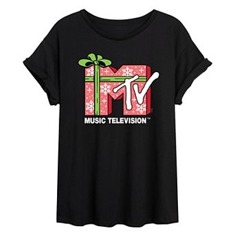 Juniors' MTV Present Oversized Tee