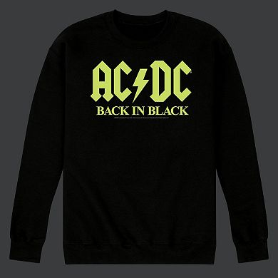Men's ACDC Back In Black Glow Graphic Fleece