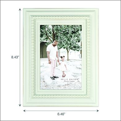 Belle Maison White Beaded Table Top Frame
