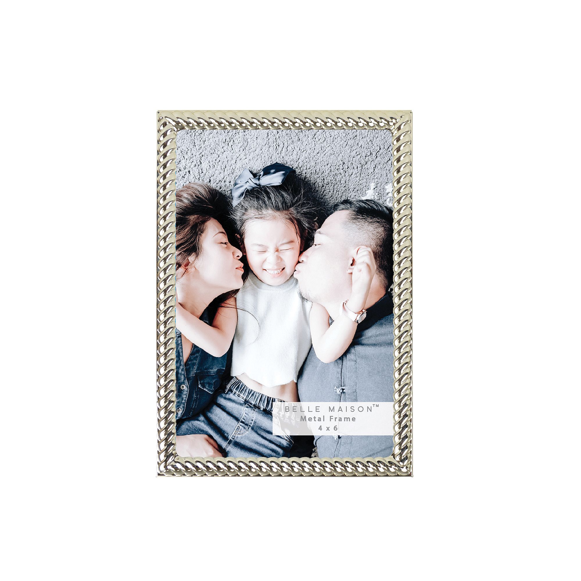 Belle Maison Iron Rope Table Top Frame, Silver